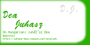 dea juhasz business card